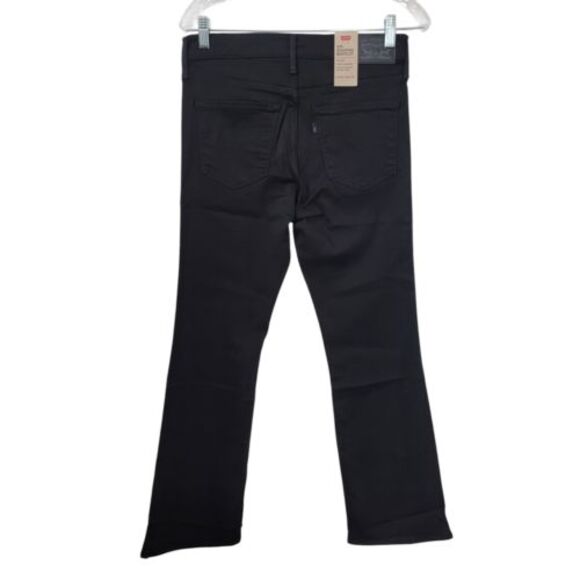 New Levis 315 Shaping BOOT CUT Sz 8 Mid Rise Short 29x30 Black NWT Grunge Emo - Picture 2 of 16